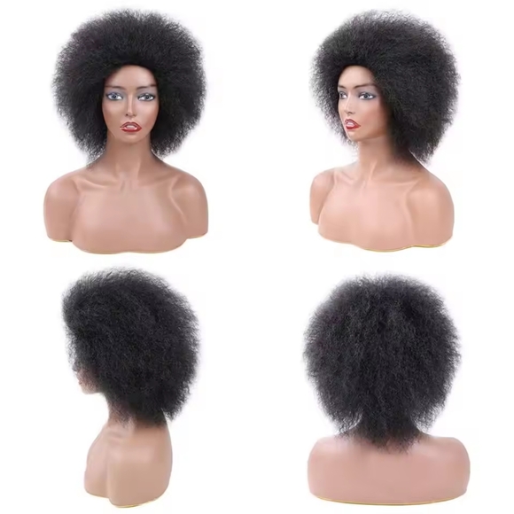 Synthetic Fluffy Wigs Afro Kinky Yaki Straight Wigs - Picture 2 of 2